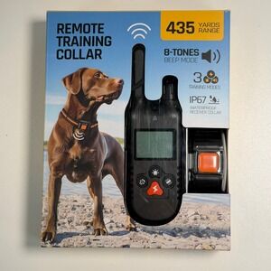 Remote Training Collar Dog Black IP67 Waterproof 435 Yard Range